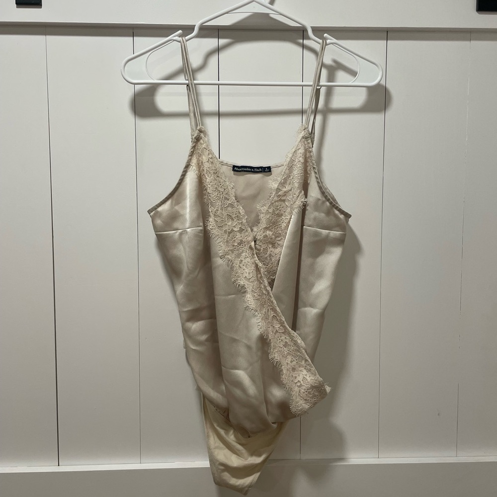 Abercrombie & Fitch satin and lace body suit
